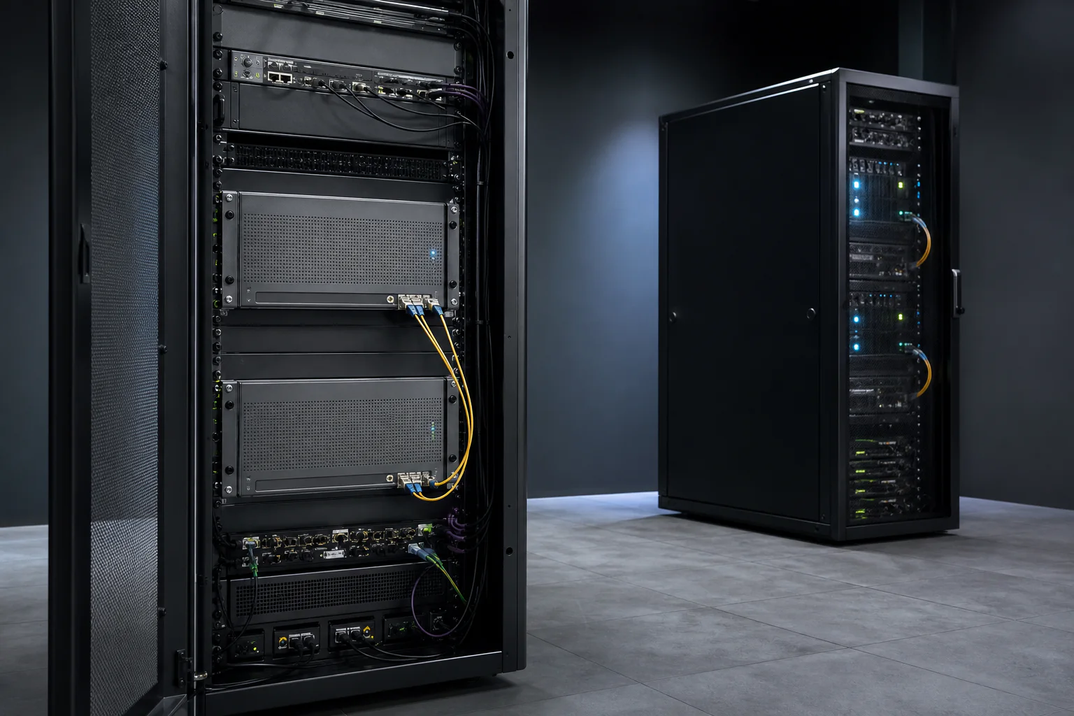 Independent data-centre racks running the same VigiChain protocol